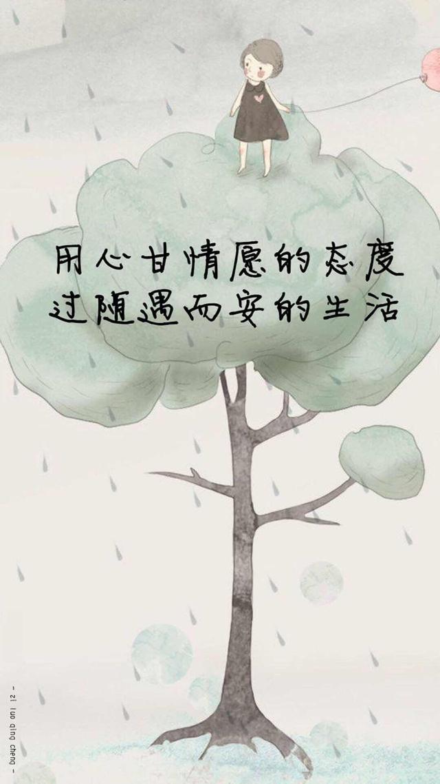 致自己:用心甘情愿的态度,过随遇而安的生活.