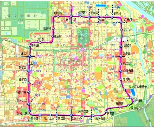 西安5公里大公园,地铁8号线从中而过,目前正在施工