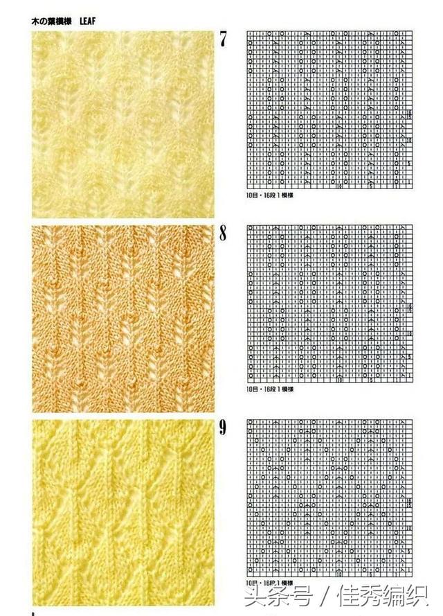 30种毛衣编织花样图解大全 棒针镂空花样图解