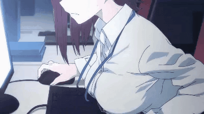 搞笑gif动图:请学长帮忙看一下,我这电脑是不是出什么