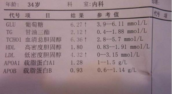 70毫摩尔/升; 总胆固醇正常值应低于5.72毫摩尔/升.