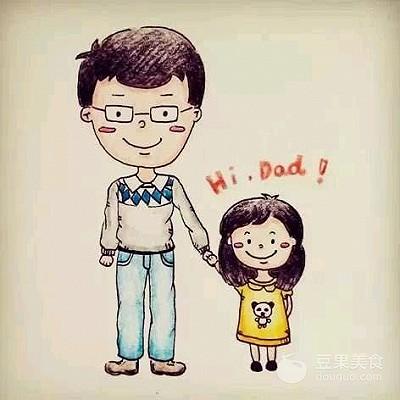3D手绘立体场景裱花蛋糕～父女俩