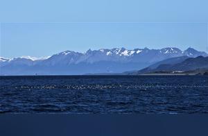 Ushuaia Bay of the Strait of Magellan