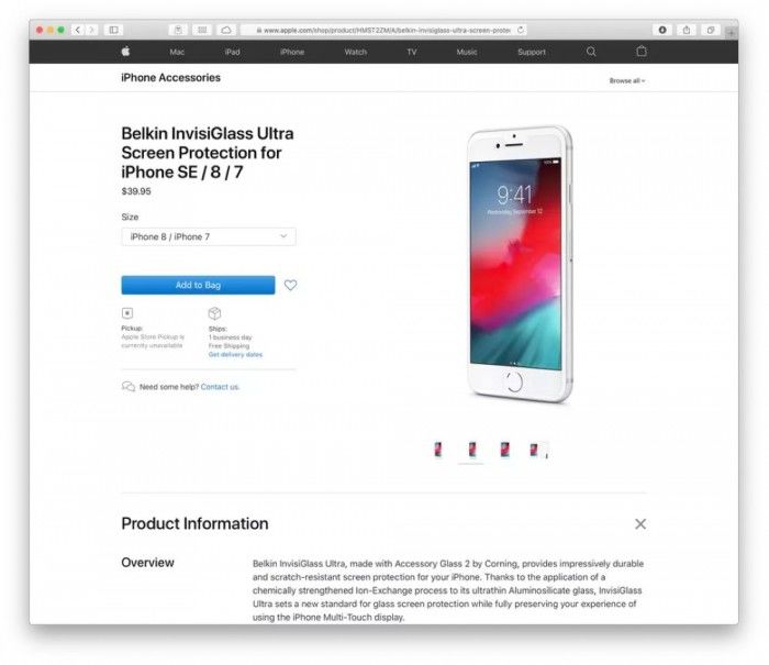 太平洋电脑网@贝尔金贴膜上线苹果商城按时iPhone 9尺寸与之前相同