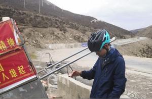 Cycling in Tibet, Encountering a 500kg Iron-skinned Truck Hiking Man from Shaanxi