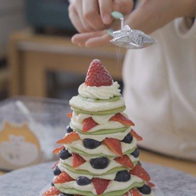 版圣诞树松饼蛋糕