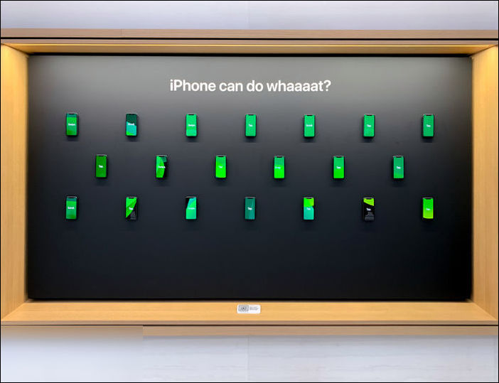 太平洋电脑网▲iPhone 能做什么?这一墙的 iPhone 邀你学习