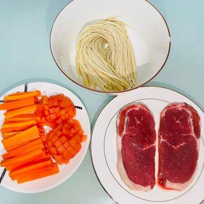 中式西冷牛排+番茄意面