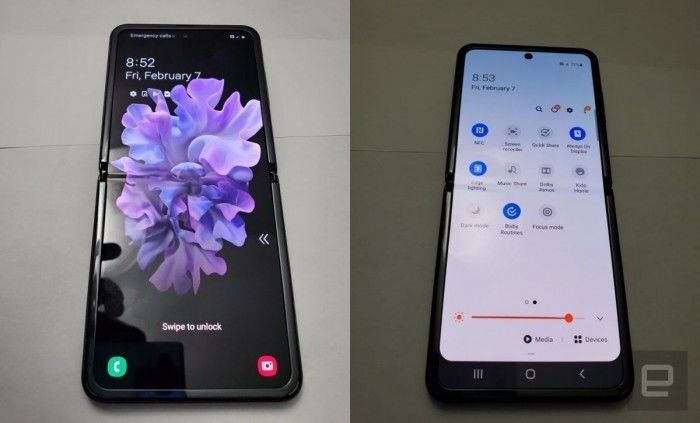 「太平洋电脑网」[图]玻璃材质也一样：Galaxy Z Flip同样会有折痕