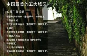 China's Five Most Beautiful Districts, Ten Most Beautiful Mountains, Five Most Beautiful Lakes, Seven Most Beautiful Deserts