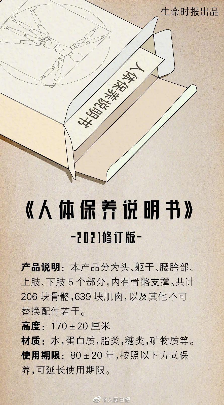 保养|愿你健壮如牛！转存这份2021版人体保养说明书