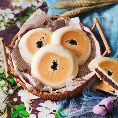 日式红豆饼(中种法，自制红豆馅儿)