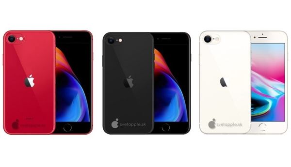#太平洋电脑网#iPhone SE2全新渲染图曝光：A13处理器加持 有红/黑/白三色可选