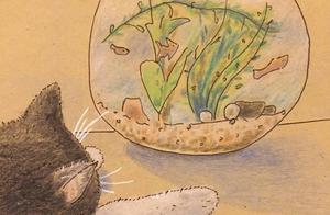 Colored Pencil Drawing: The Daily Life of a Kitten - Relaxed and Leisurely!
