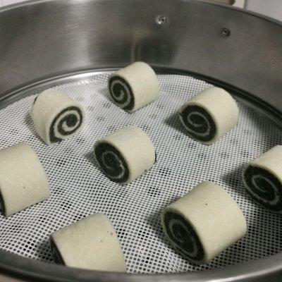 #南北面点大不同#黑芝麻馒头卷