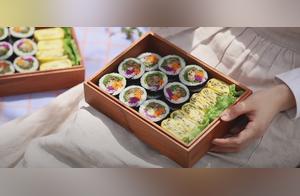 Korean Sushi Bento: 6 Affordable Ingredients Create High-End, Beautiful Sushi - It's Therapeutic to Watch and Eat!