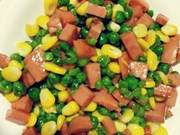 Home-Style Dish: Corn, Peas, and Ham Fry