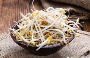 Home-grown bean sprouts, incubate mung beans, 1 jar and 1 handful of beans, 3 days bean sprouts white and plump