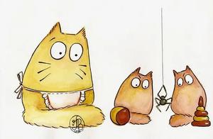 I think these are cats, Maria van Bruggen's cat illustrations