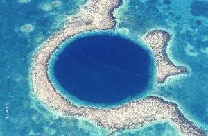 Blue Hole Aerial Viewing of Natural Wonders
