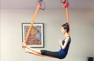Car Xiao is incredibly impressive; her workout on a hanging rope is as stable as a mountain, a rare balance for ordinary people.