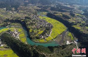 Aerial Shot of Longqi Ancient Town, Fenggang County, Guizhou