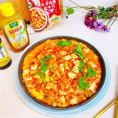 #太太乐鲜鸡汁芝麻香油#红火肉米豆腐蒸蛋