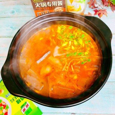 #太太乐鲜鸡汁芝麻香油#血汤一锅二吃