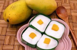 Cold Storage Frozen Like Jelly, Refreshingly Cool! Seasonal Delicious Dessert, Mango Coconut Sticky Rice