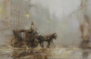 Russian Painter Denis's Dreamy Street Scenes: Strolling with His Beloved on This Wonderful Street