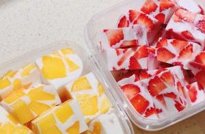 Homemade Strawberry Mango Coconut Cream Ice Dessert Recipe - Easy for Beginners