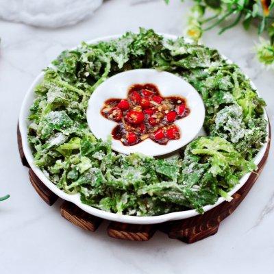 #一起加油，我要做A+健康宝贝#粉蒸芹菜叶