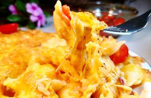 Shrimp Cheese Baked Pasta: Comparable to Pizza, Rich Aroma, Abundant Ingredients, Cost-Effective