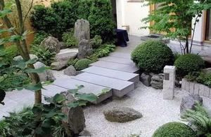 The small stream in our courtyard isn't flowing with babbling water, but rather a dry stream.
