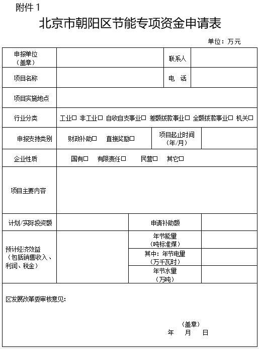 全国能源信息平台■新能源、可再生能源项目可申报 北京市朝阳区公开2020年节能专项资金支持项目