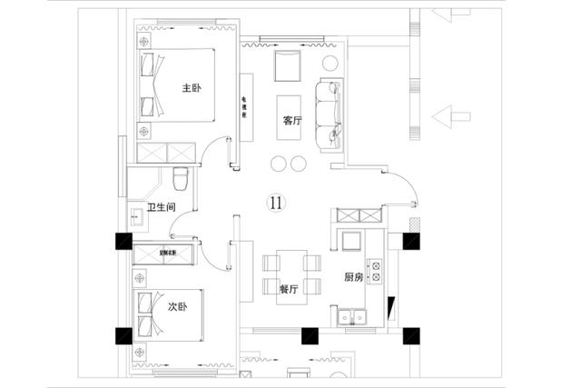 24万装修出74平米二居室现代风格，看过的人都点赞