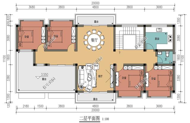 一楼开店赚钱，二楼住人生活，20×8米带商铺户型躺着就能赚钱