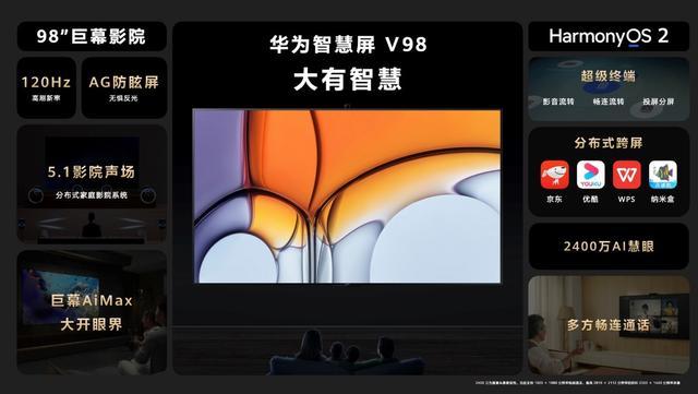 智慧|搭载HarmonyOS 2，华为智慧屏V98正式发布