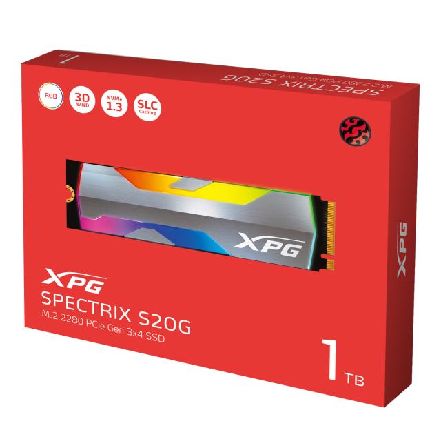 RGB灯效：威刚发布XPG Spectrix S20G系列M.2 2280固态硬盘