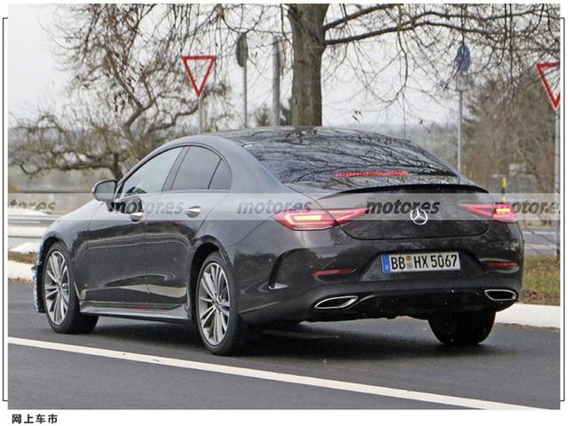 奔驰新款CLS谍照曝光 搭1.5T轻混动力 双出排气 溜背造型设计