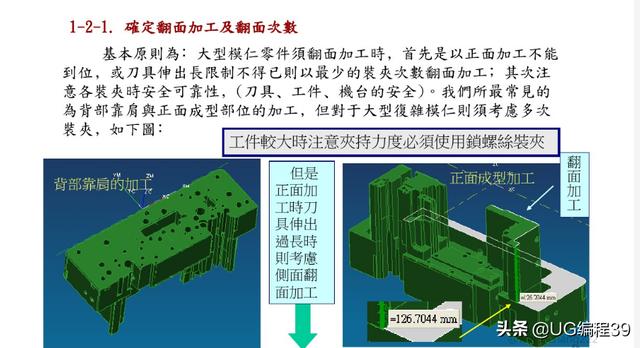 UG编程模具型芯加工方法