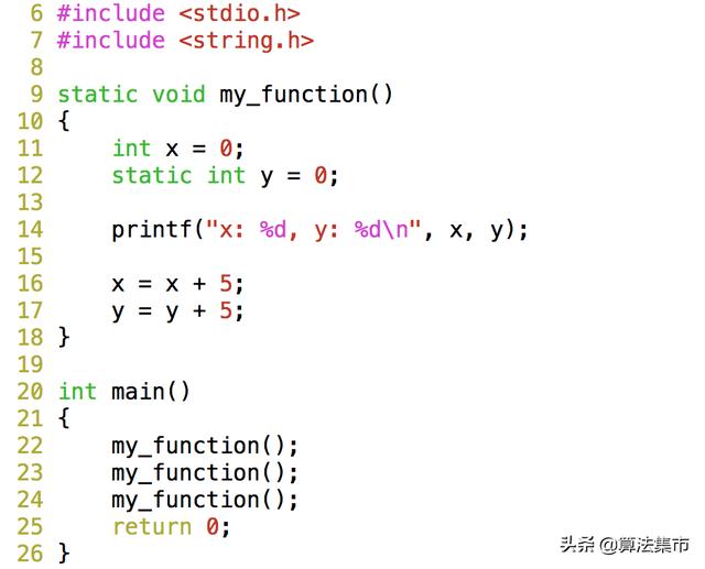 C语言关键字 static 的用法
