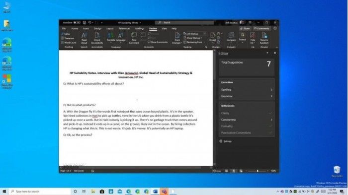 [太平洋电脑网]Microsoft Editor上线：Word文档编辑的智能助手