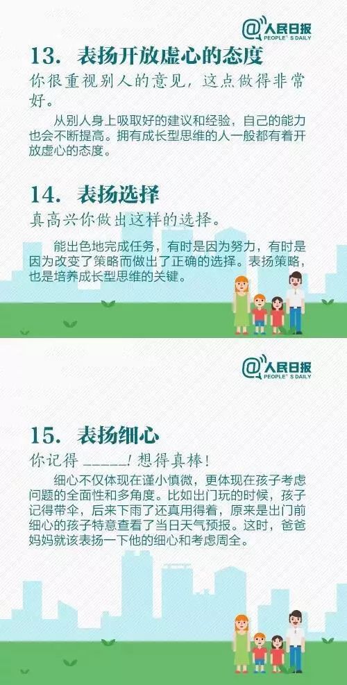 暖先生格调@人民日报:15个表扬孩子和10个惩罚孩子的科学方法,家长必读!