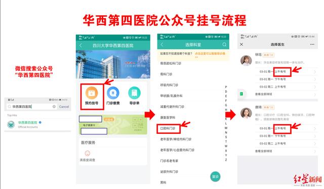 华西|川大华西第四医院口腔科3月1日开诊，预约流程来了……