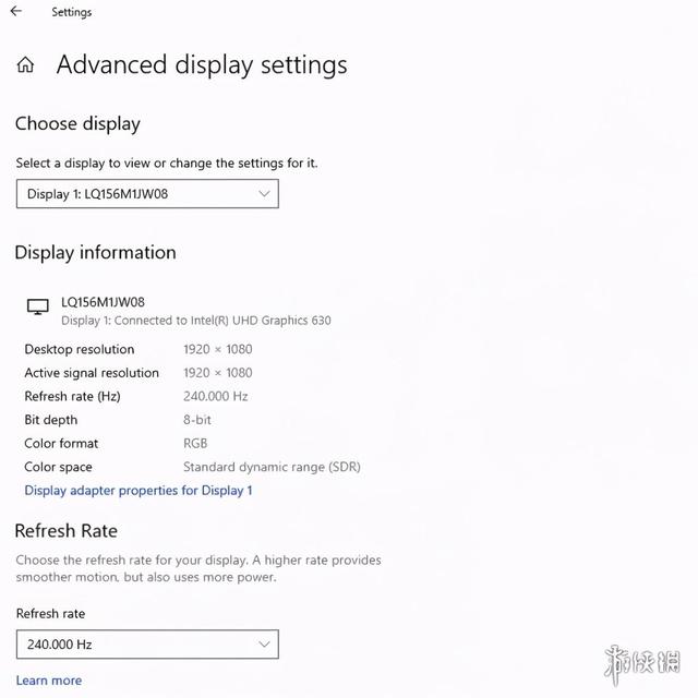 Windows 10更新，可从设置直接调整屏幕刷新率