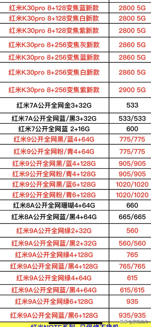 十月份小米手机报价单曝光了，都说小米性价比高，看看就知道了