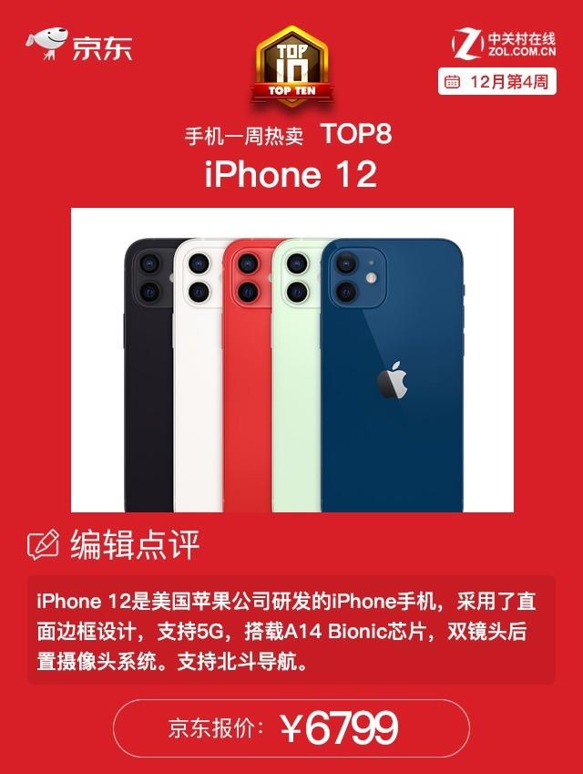 京东手机销量排行榜 iPhone 11四色霸占前四