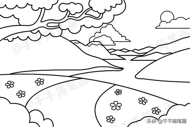 你的育儿经:儿童春天风景画大全,好看易画,让孩子更了解大自然