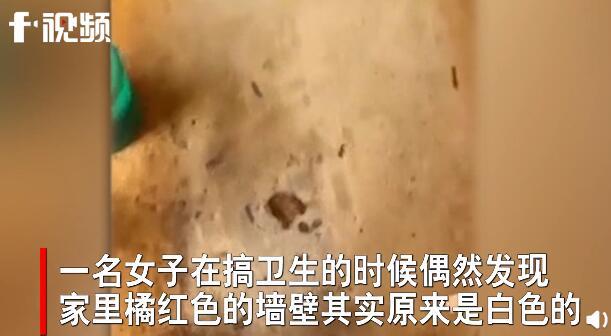 香烟|女子家中搞卫生发现橘红色墙壁原为白色 原因让人万万没想到